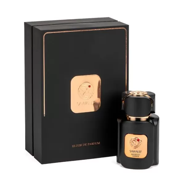 Sawalef Majestic Amber by Swiss Arabian  Sweet Elegant AmberBased Elixir De Parfum Fragrance  Floral and Fruity Notes of Plum Lemon and Turkish Rose  Intense LongLasting Scent  27 oz