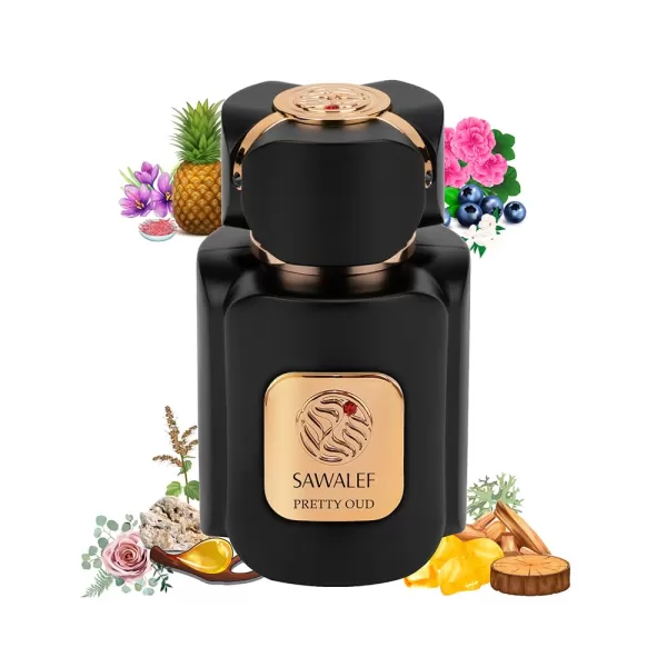 Sawalef Pretty Oud by Swiss Arabian  Luxurious Captivating Elixir De Parfum with Fragrant Oud  Sweet Sultry Notes of Pineapple Geranium Patchouli Rose  Intense LongLasting Scent  27 oz