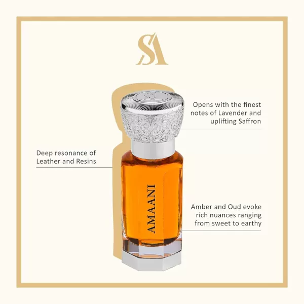 Swiss Arabian Amaani  Luxury Products From Dubai  Long Lasting And Addictive Personal Perfume Oil Fragrance  A Seductive Signature Aroma  04 Oz