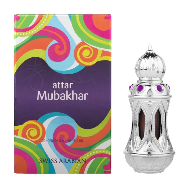 Swiss Arabian Attar Mubakhar  Luxury Products From Dubai  Long Lasting Perfume Oil for Unisex  Blend of Bergamot Mandarin Jasmine and Patchouli  Perfect for Date Night or Evening Out  20 ml