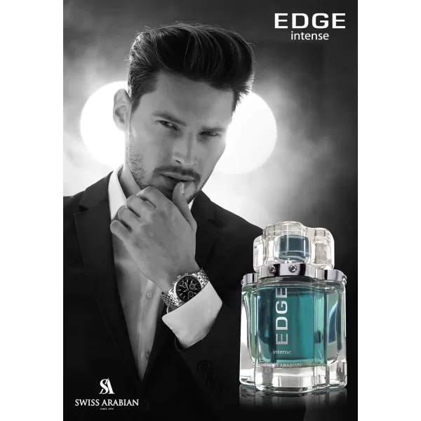 Swiss Arabian EDGE Intense  Luxury Products From Dubai  Long Lasting Addictive Personal EDP Spray Fragrance  Seductive Signature Aroma  34 Oz