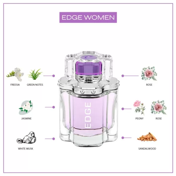 Swiss Arabian EDGE Intense  Luxury Products From Dubai  Long Lasting Addictive Personal EDP Spray Fragrance  Seductive Signature Aroma  34 OzEDGE Women