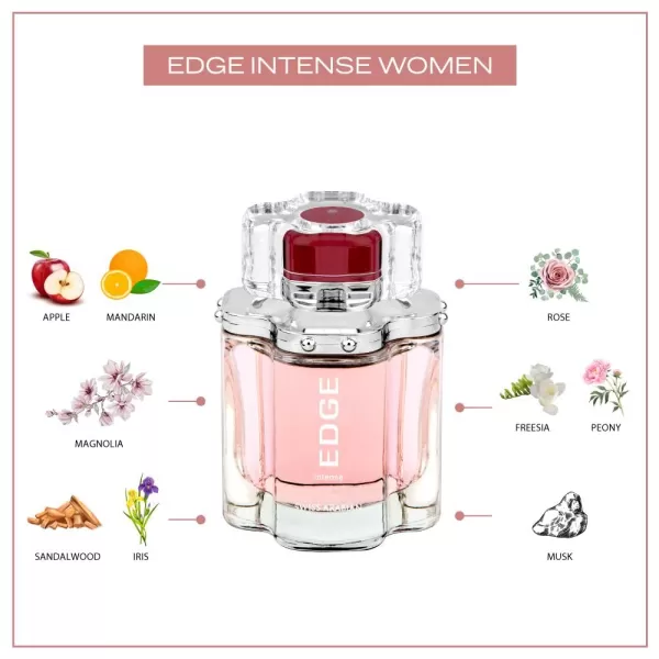 Swiss Arabian EDGE Intense  Luxury Products From Dubai  Long Lasting Addictive Personal EDP Spray Fragrance  Seductive Signature Aroma  34 OzEdge Intense for Women