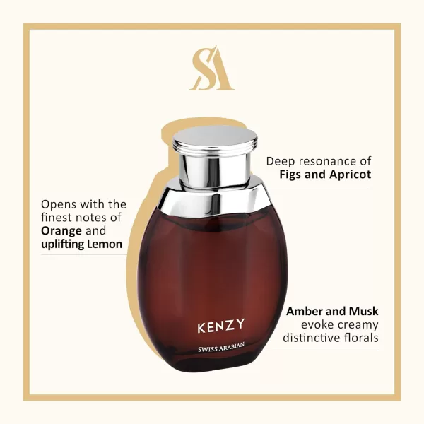 Swiss Arabian Kenzy  Luxury Products From Dubai  Long Lasting Addictive Personal EDP Spray Fragrance  Seductive Signature Aroma  34 Oz