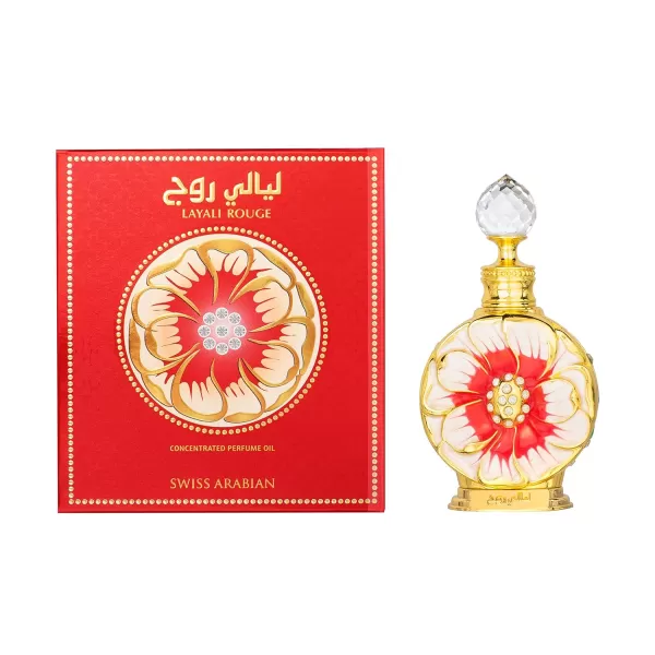 Swiss Arabian Layali  Luxury Products From Dubai  Long Lasting And Addictive Personal Perfume Oil Fragrance  A Seductive Signature Aroma  05 OzLayali Rouge