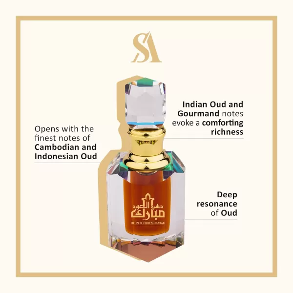 Swiss Arabian Noora  Luxury Products From Dubai  Long Lasting And Addictive Personal Perfume Oil Fragrance  A Seductive Signature Aroma  06 OzDehn El Oud Mubarak