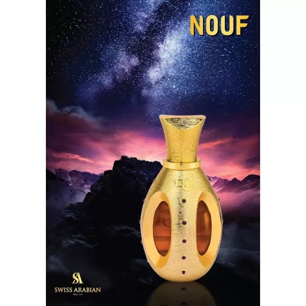 Swiss Arabian Nouf  Luxury Products From Dubai  Long Lasting Addictive Personal EDP Spray Fragrance  Seductive Signature Aroma  17 OzNOUF