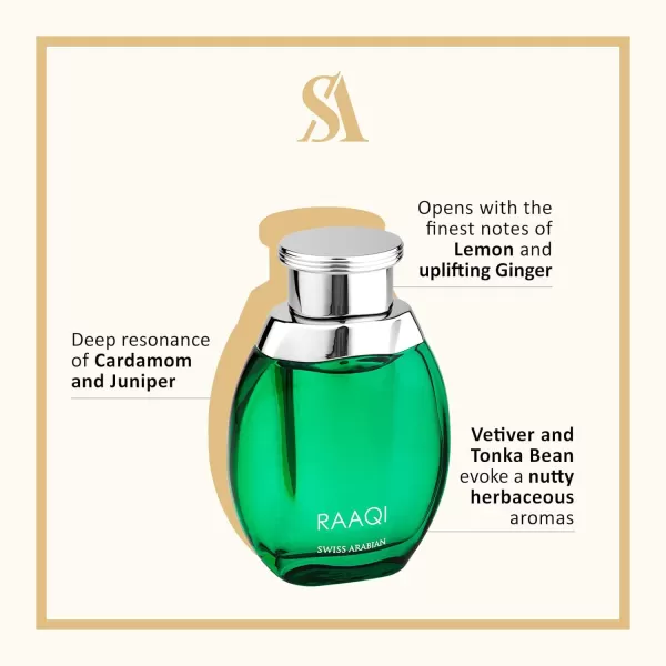 Swiss Arabian Raaqi  Luxury Products From Dubai  Long Lasting Addictive Personal EDP Spray Fragrance  Seductive Signature Aroma  34 Oz