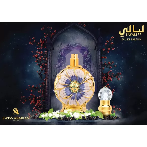 Swiss Arabian Layali  Luxury Products from Dubai  Long Lasting Addictive Personal EDP Spray Fragrance  Seductive Signature Aroma  17 oz