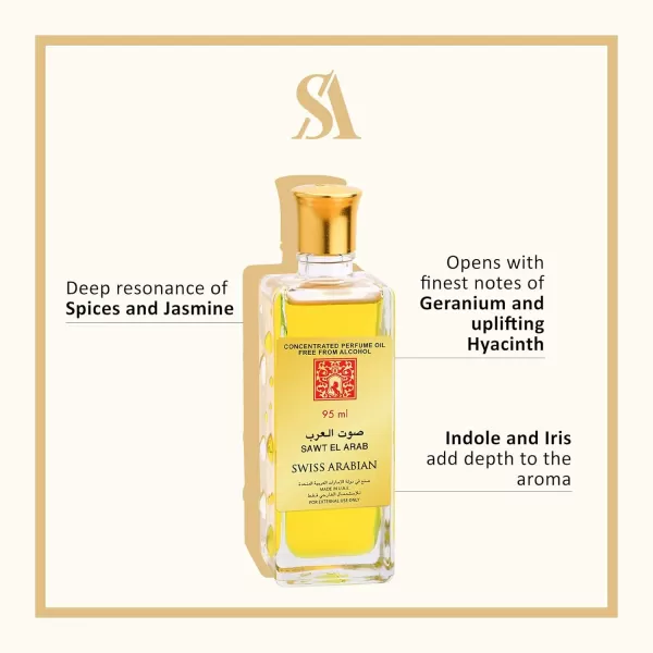 Swiss Arabian Sawt El Arab  Luxury Products from Dubai  Long Lasting Personal Perfume Oil  A Seductive Exceptionally Made Signature Fragrance  The Luxurious Scent of Arabia  32 oz