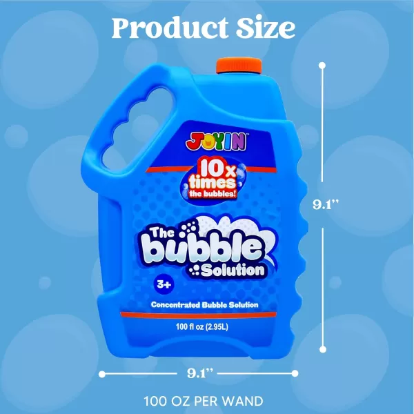 JOYIN 100 Oz Concentrated Bubble Solution up to 8 Gallon for Large Party in Summer Celebrations Party Favor Bubble Summer Toy Classroom Prizes Easter BlueBlue