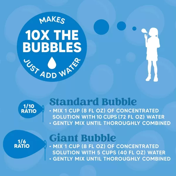 JOYIN 100 Oz Concentrated Bubble Solution up to 8 Gallon for Large Party in Summer Celebrations Party Favor Bubble Summer Toy Classroom Prizes Easter BlueBlue