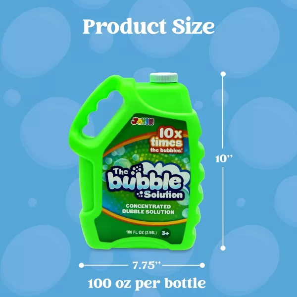 JOYIN 100 Oz Concentrated Bubble Solution up to 8 Gallon for Large Party in Summer Celebrations Party Favor Bubble Summer Toy Classroom Prizes Easter BlueGreen
