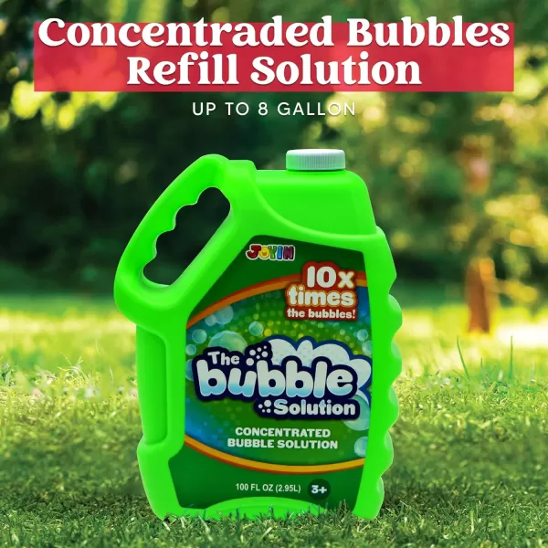 JOYIN 100 Oz Concentrated Bubble Solution up to 8 Gallon for Large Party in Summer Celebrations Party Favor Bubble Summer Toy Classroom Prizes Easter BlueGreen