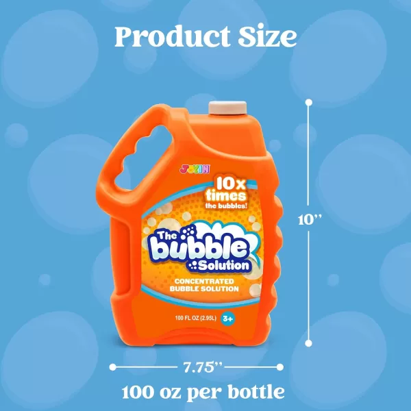 JOYIN 100 Oz Concentrated Bubble Solution up to 8 Gallon for Large Party in Summer Celebrations Party Favor Bubble Summer Toy Classroom Prizes Easter BlueOrange