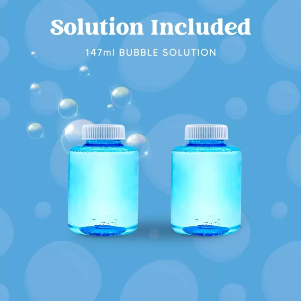 JOYIN 2 Bubble Guns with 2 Bottles Bubble Refill Solution Bubble Machine Gun for Kids Toddlers Bubble Blaster Party Favors Summer Outdoors Activity Wedding Easter Birthday GiftOrangeyellow