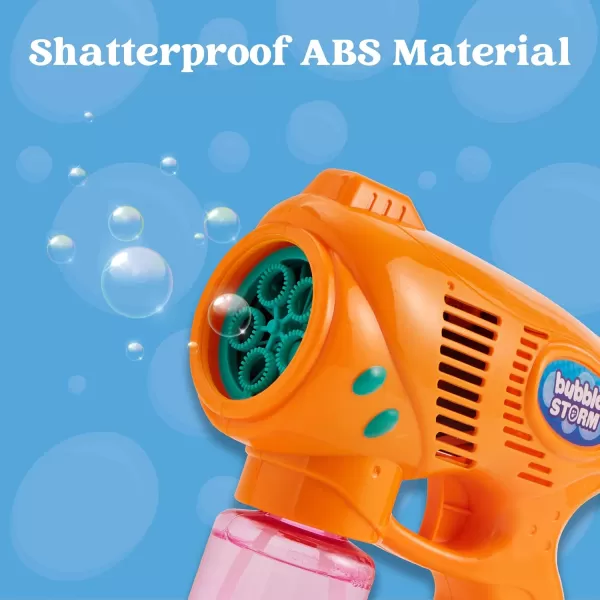 JOYIN 2 Bubble Guns with 2 Bottles Bubble Refill Solution Bubble Machine Gun for Kids Toddlers Bubble Blaster Party Favors Summer Outdoors Activity Wedding Easter Birthday GiftOrangeblue