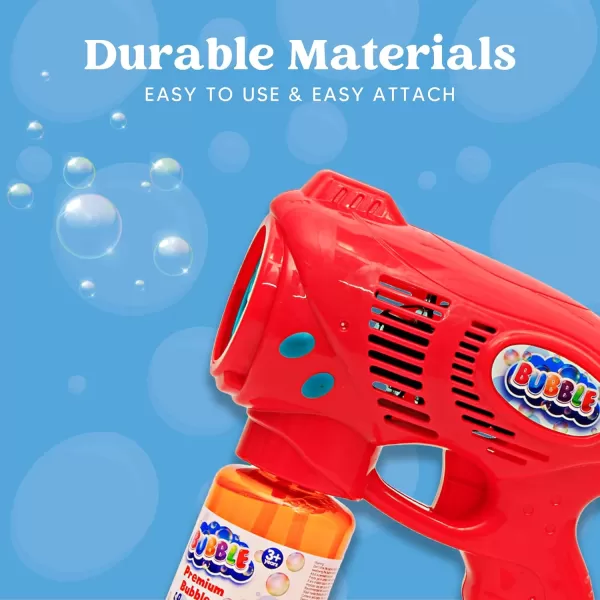 JOYIN 2 Bubble Guns with 2 Bottles Bubble Refill Solution Bubble Machine Gun for Kids Toddlers Bubble Blaster Party Favors Summer Outdoors Activity Wedding Easter Birthday GiftRedblue