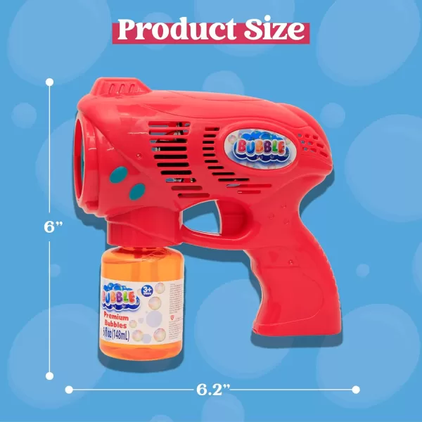 JOYIN 2 Bubble Guns with 2 Bottles Bubble Refill Solution Bubble Machine Gun for Kids Toddlers Bubble Blaster Party Favors Summer Outdoors Activity Wedding Easter Birthday GiftRedblue