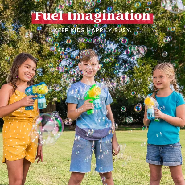 JOYIN 3 Packs Bubble Guns with Rich Bubbles Automatic Bubble Maker Blower Machine with 3 Bubble Solutions for Kids Bubble Party Favors Summer Toy Birthday Outdoor ampamp Indoor Activity EasterTransparent