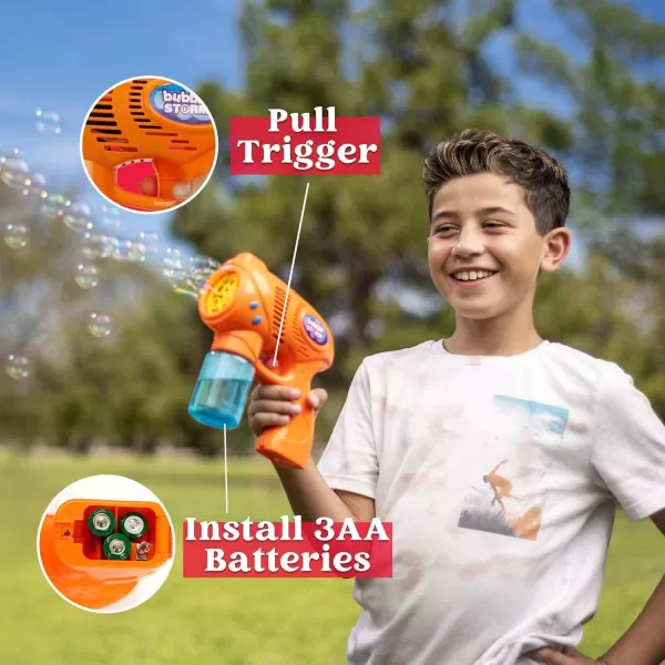 JOYIN 3 Packs Bubble Guns with Rich Bubbles Automatic Bubble Maker Blower Machine with 3 Bubble Solutions for Kids Bubble Party Favors Summer Toy Birthday Outdoor ampamp Indoor Activity EasterSolid