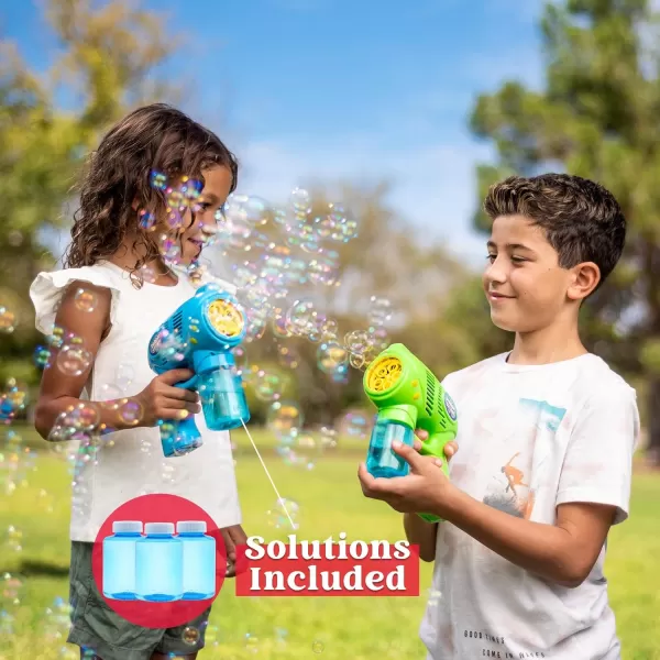 JOYIN 3 Packs Bubble Guns with Rich Bubbles Automatic Bubble Maker Blower Machine with 3 Bubble Solutions for Kids Bubble Party Favors Summer Toy Birthday Outdoor ampamp Indoor Activity EasterSolid