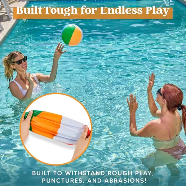 JOYIN Rainbow Beach Balls12 Pack 12 Inflatable Swimming Pool Toys for Summer Water Games Kids Birthday Party Supplies Combo Set Include Inflatable Beach Balls