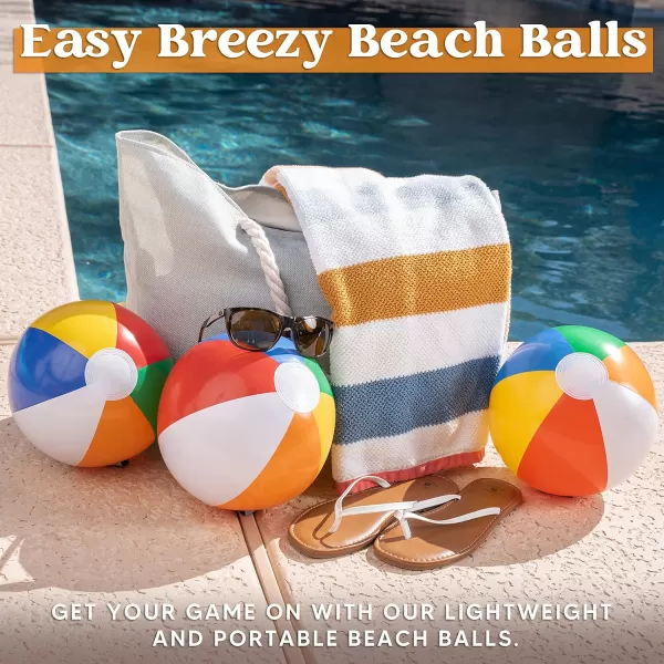 JOYIN Rainbow Beach Balls18 Pack Inflatable Swimming Pool Toys for Summer Water Games Kids Birthday Party Supplies Combo Set Include Inflatable Beach Balls in 20 6 16 6 and 12 6
