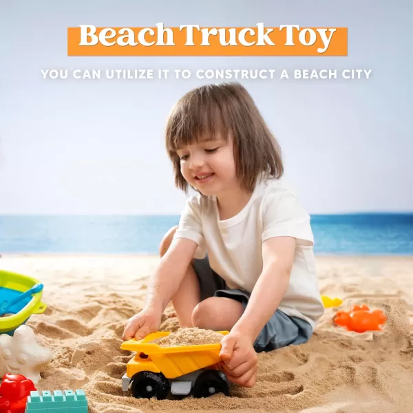 Sloosh Beach Sand Toys Set  Pink Dump Truck Car Toys with Sand Molds Toddlers Outdoor Play Collapsible Buckets Mesh Bag Sand Shovels Castle Ice Cream Mold Sets Kids Ages Sandbox Toys FoodsAnimals