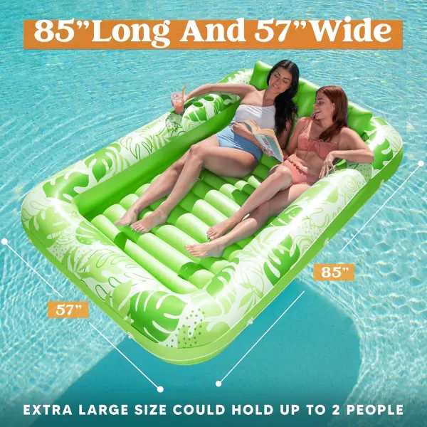 Sloosh Inflatable Tanning Pool Lounger Float for Adults 70quot x 46quot Large Suntan Tub Pool Floats Sun Tan Tub Ice Bath Tub Tanning Bed Blow up Pool Raft Lounge Floatie LBlueGreen