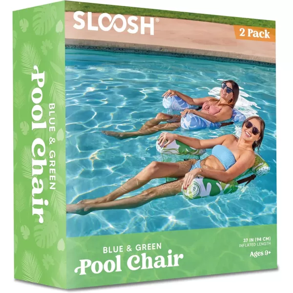 Sloosh Pool Floats Chairs Adult 2 Packs Inflatable Pool Lounge ChairsBlow up Pool Noodles Floats for AdultsFloating Water Chair for Pool Party Summer Water FunSummer Leaves