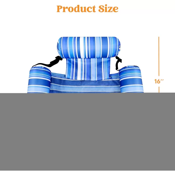 Sloosh Pool Floats Chairs Adult 2 Packs Inflatable Pool Lounge ChairsBlow up Pool Noodles Floats for AdultsFloating Water Chair for Pool Party Summer Water FunStripe