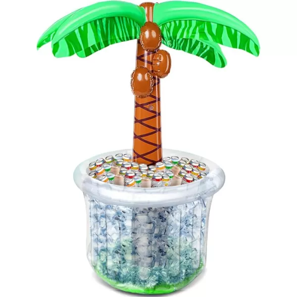 JOYIN 60quot Inflatable Palm Tree Cooler Beach Theme Party Decor Pool Party Decorations Luau Hawaiian Birthday Party Supplies Ocean Jungle Tropical Themed Party Decoration Summer Outdoor Drink Cooler