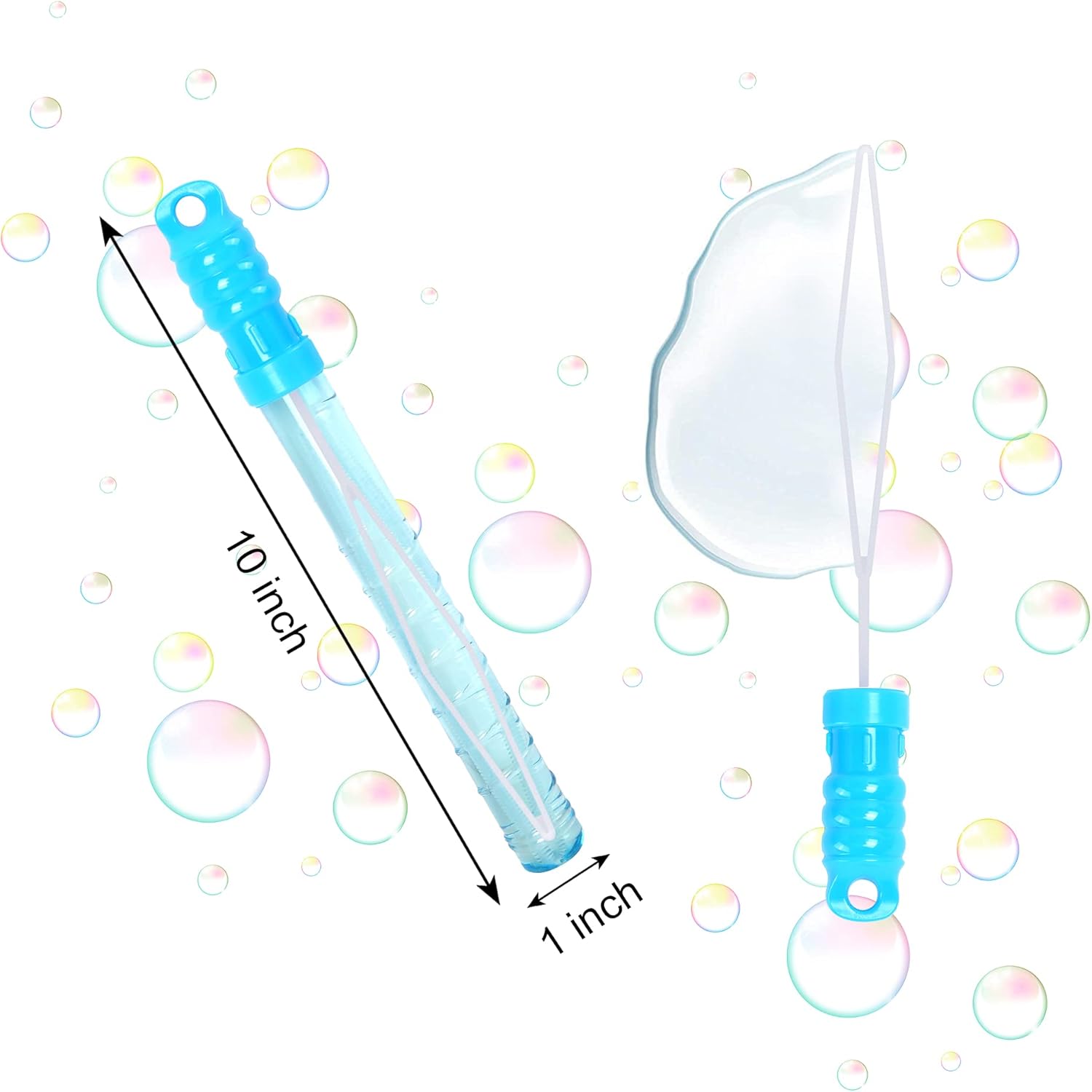 JOYIN 24 Pack 10 mid Bubble Wands Assortment 6 Colors Bubble Wands 3 OZ Party Favors Kids Summer Toys Outdoor Play Toys Games Christmas Birthday Party