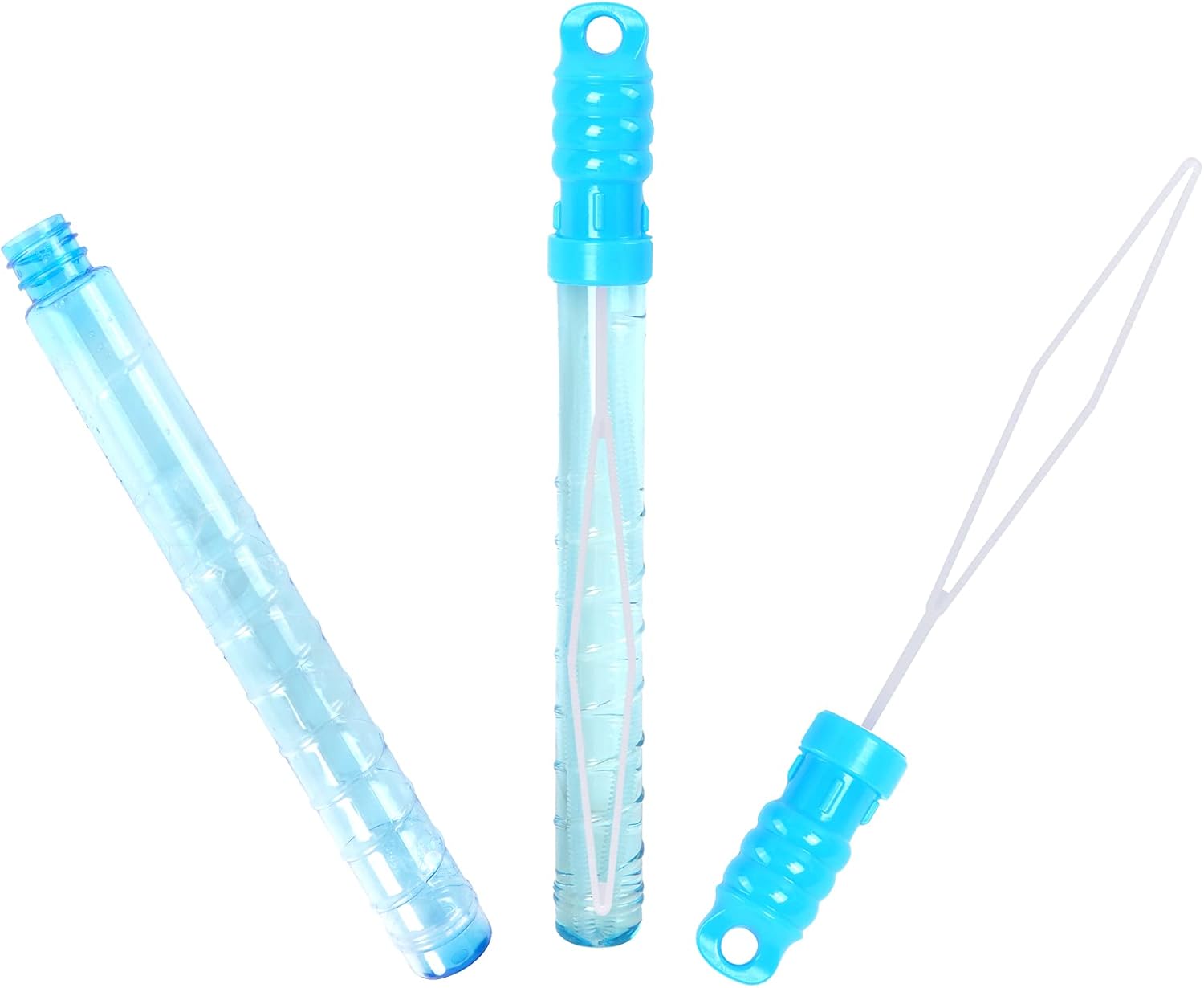 JOYIN 24 Pack 10 mid Bubble Wands Assortment 6 Colors Bubble Wands 3 OZ Party Favors Kids Summer Toys Outdoor Play Toys Games Christmas Birthday Party