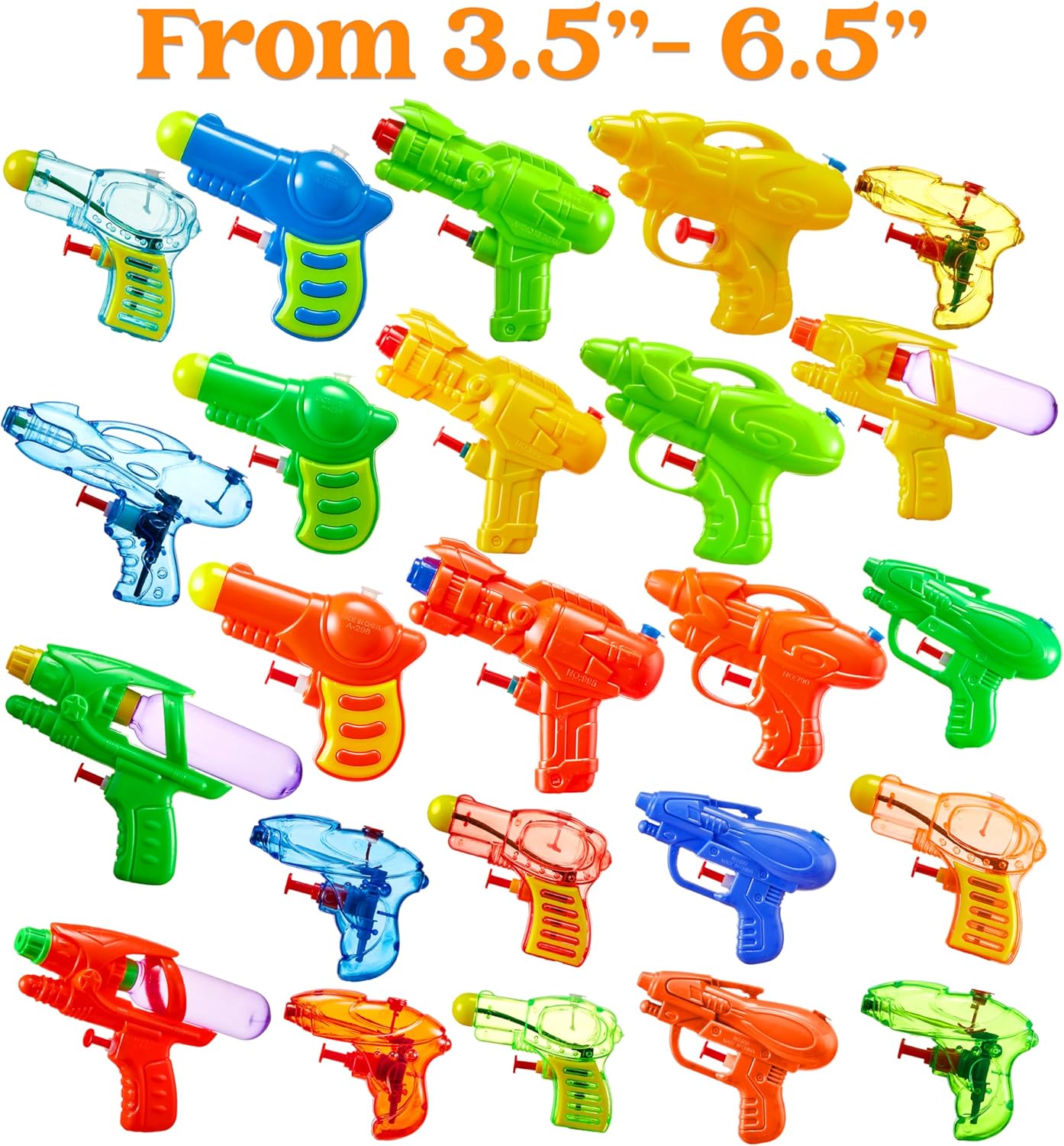 Sloosh 24 Packs Water Gun Party Favors Assorted Colors Mini Water Blasters Summer Squirt Soaker Water Fighting Beach Pool Toys for Kids