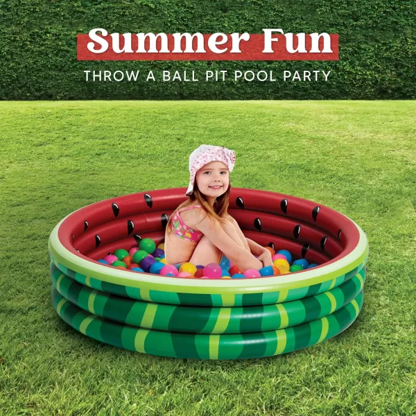 3 Pack 45quot X 10quot Inflatable Kiddie Pools Watermelon ampamp Pineapple ampamp Cupcake Swimming Pool for Kids Seasonal Merriment IndoorampampOutdoor Water Pool Baby Swimming Pool Pit Ball Pool