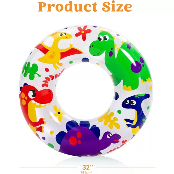 Inflatable Pool Floats with Glitters 325quot3 Pack Pool Floaties Tubes for Swimming Pool Kids Adults Beach Outdoor Party SuppliesAnimal