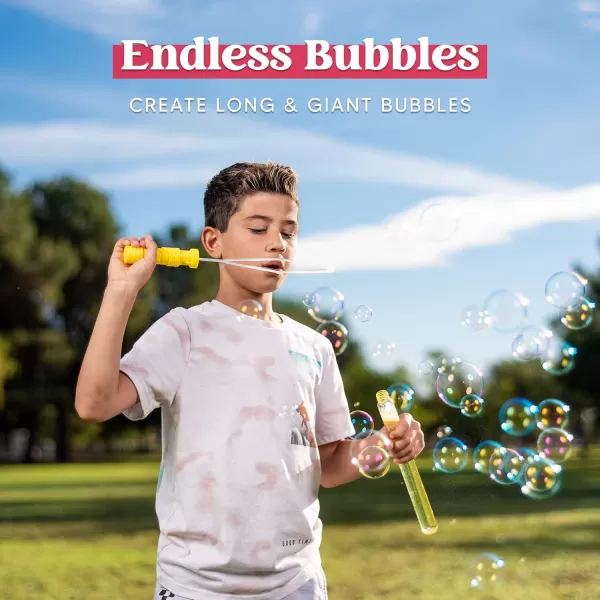 JOYIN 146quot Big Bubble Wand Set18 Pack 9 Colour with Concentrated Bubble Solution Refills Giant Bubble Wands Toy for Kids Birthday Summer Toy Party Favors Outdoor Activity Bathroom Bath Toys