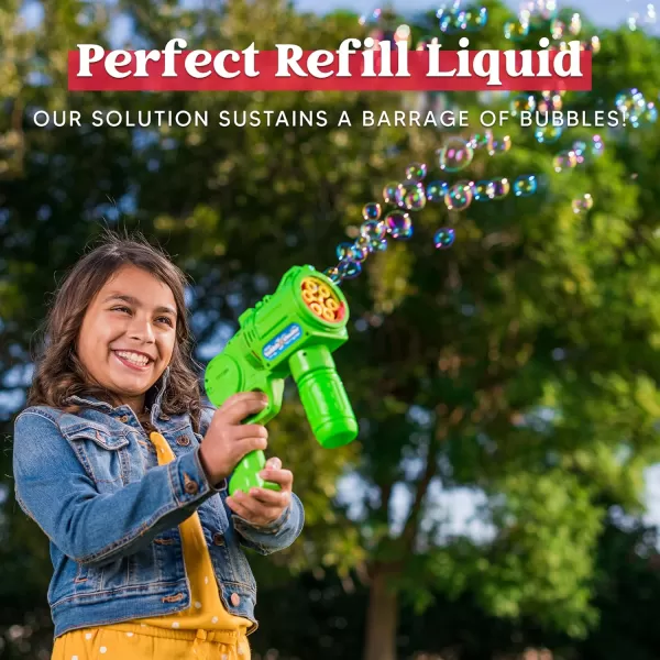 JOYIN 2 Bottles Bubbles Refill Solutions 64oz up to 5 Gallon Big Bubble Solution 64 OZ Concentrated Bubble Solution for Bubble Machine Gun Wand Refill Fluid Summer Easter Toys RedPurpleOrangeblue