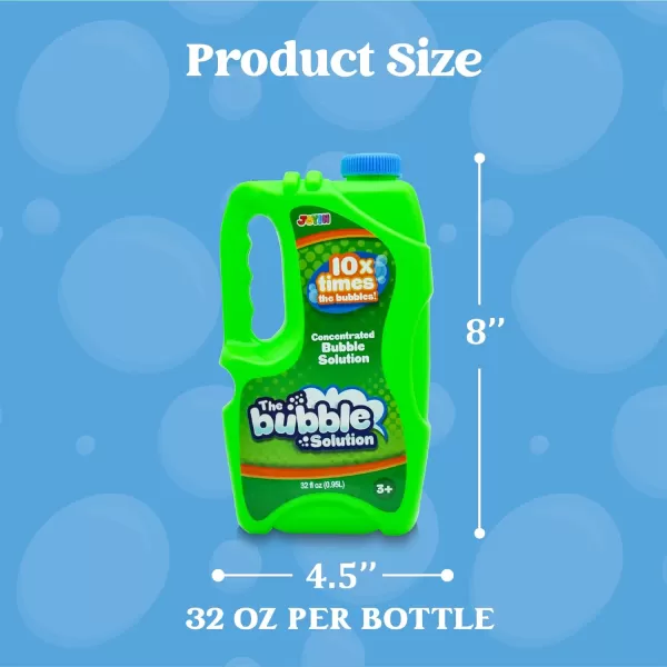JOYIN 2 Bottles Bubbles Refill Solutions 64oz up to 5 Gallon Big Bubble Solution 64 OZ Concentrated Bubble Solution for Bubble Machine Gun Wand Refill Fluid Summer Easter Toys RedPurpleGreen