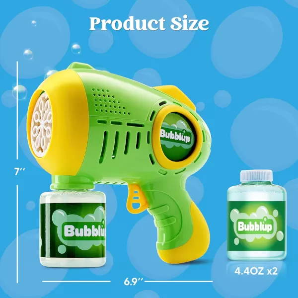 JOYIN 2 Packs Light Up Bubble Guns with 4 Bottles Bubble Refill Solution 10 Holes Automatic Bubble Gun Machine for Kids Adults Summer Toys Party Favors Easter Basket Stuffers Birthday GiftGreen Yellow  Blue Yellow