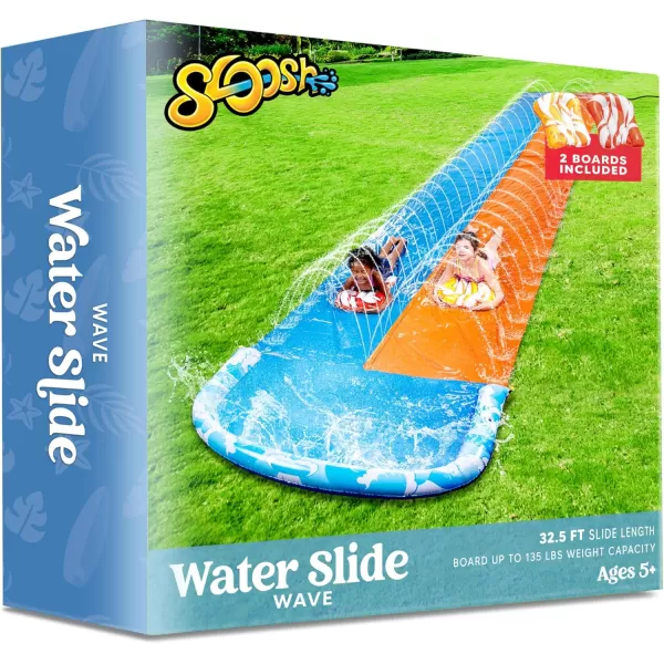 JOYIN 225ft Water Slides and 2 Bodyboards Lawn Water Slide Summer Slip Waterslides Water Toy with Build in Sprinkler for Backyard Outdoor Water Fun for Kids325FT Double Lane