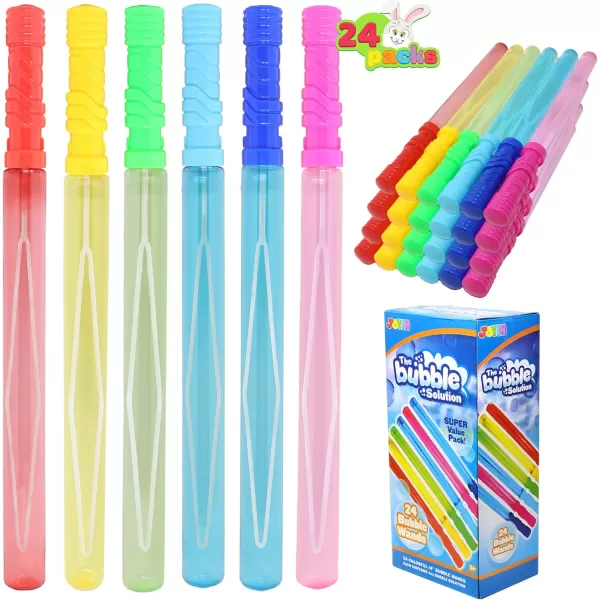 JOYIN 24 Pack 146 Big Bubble Wands Bulk 2 Dozen for Summer Toy OutdoorIndoor Activity Use Easter Bubbles Party Favors Supplies for KidsClassic