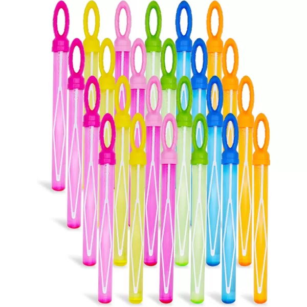 JOYIN 24 Pack 146 Big Bubble Wands Bulk 2 Dozen for Summer Toy OutdoorIndoor Activity Use Easter Bubbles Party Favors Supplies for KidsLeaf