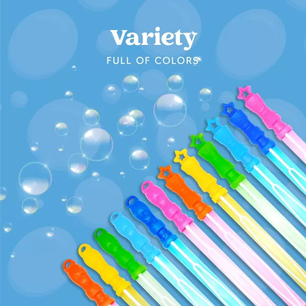 JOYIN 24 Pack 146 Big Bubble Wands Bulk 2 Dozen for Summer Toy OutdoorIndoor Activity Use Easter Bubbles Party Favors Supplies for KidsStarCircle