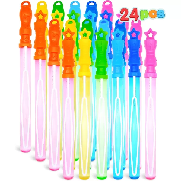 JOYIN 24 Pack 146 Big Bubble Wands Bulk 2 Dozen for Summer Toy OutdoorIndoor Activity Use Easter Bubbles Party Favors Supplies for KidsStarCircle