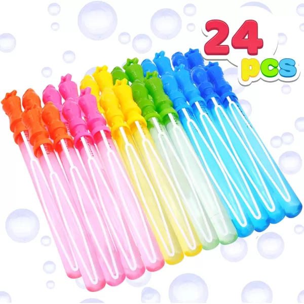 JOYIN 24 Pack 146 Big Bubble Wands Bulk 2 Dozen for Summer Toy OutdoorIndoor Activity Use Easter Bubbles Party Favors Supplies for KidsStarCircle
