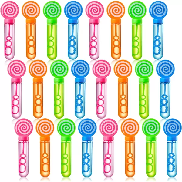 JOYIN 24 Pack Mini Bubble Wands for Themed Birthday Wedding Bubble Maker Toys for Kids Summer Gifts Bubbles Fun Toys