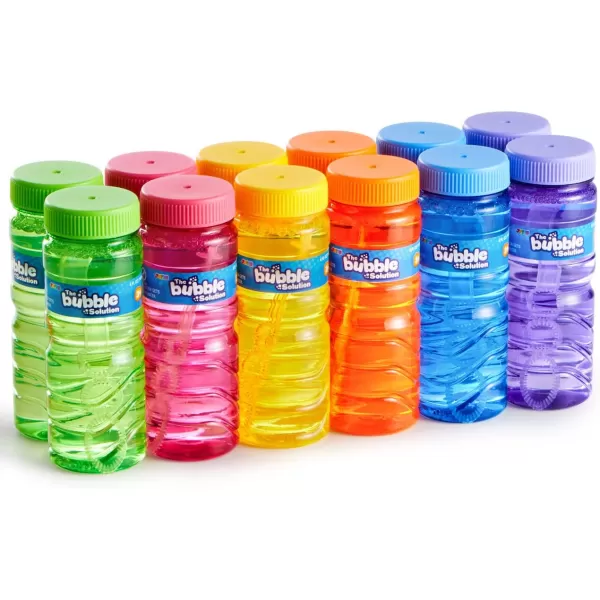 JOYIN 24 Pcs Bubble Bottles with Wand Assortment for Kids 4oz Blow Bubbles Solution Novelty Summer Toy Party Favors Birthday Outdoor ampamp Indoor Activity